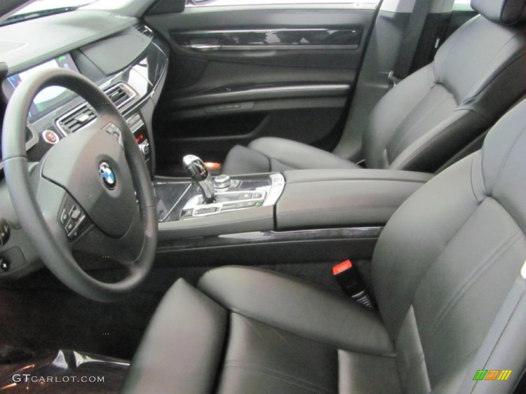 Black Nappa Leather Interior 2010 BMW 7 Series 750i Sedan Photo #52639232