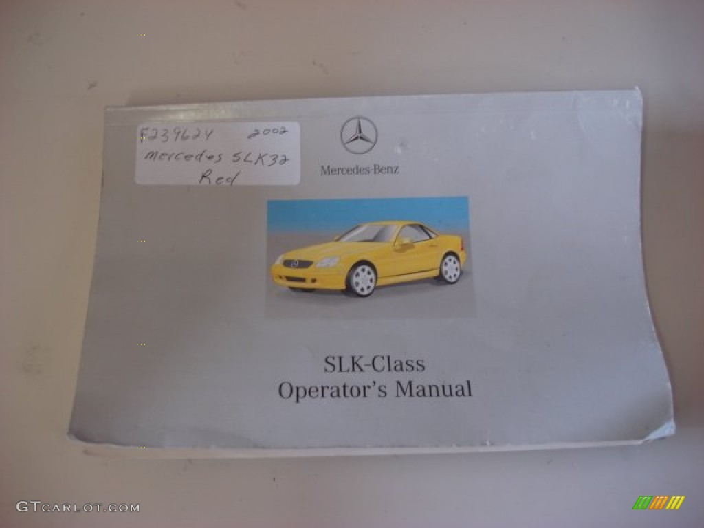 2002 Mercedes-Benz SLK 32 AMG Roadster Books/Manuals Photo #52640291
