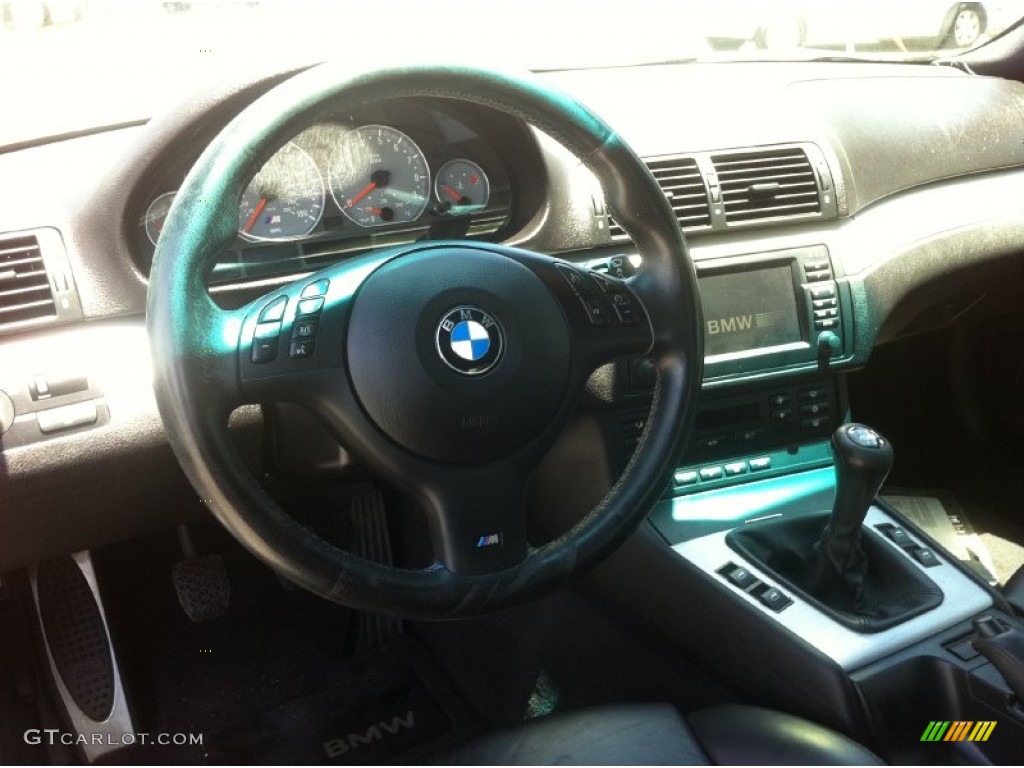 2004 BMW M3 Coupe Black Dashboard Photo #52640336