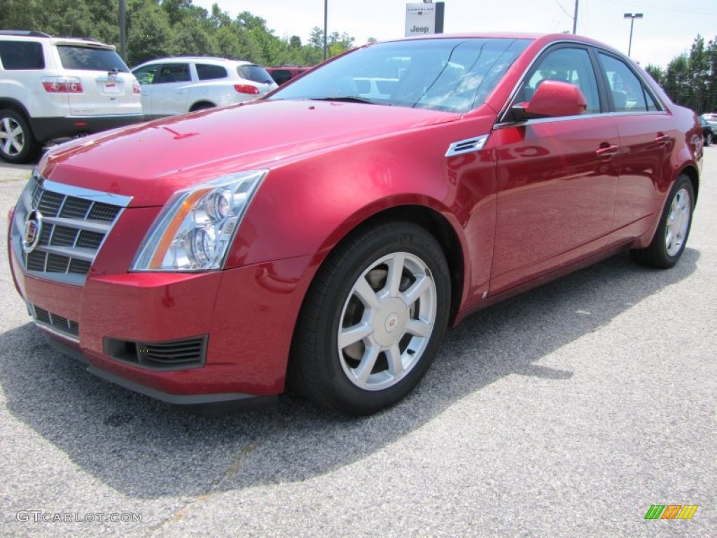 Crystal Red 2008 Cadillac CTS Sedan Exterior Photo #52640675