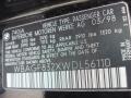 Info Tag of 1998 7 Series 740i Sedan