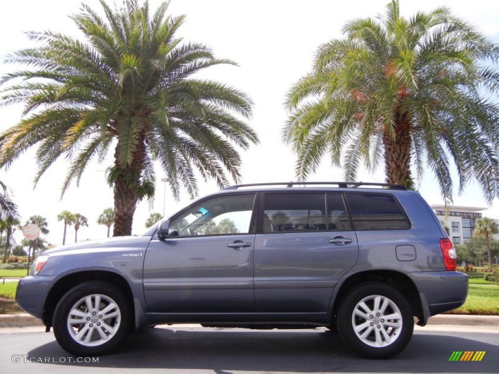 2007 Highlander Hybrid Limited - Bluestone Metallic / Ash Gray photo #1