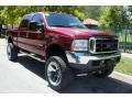 Dark Toreador Red Metallic 2004 Ford F250 Super Duty Lariat Crew Cab 4x4 Exterior