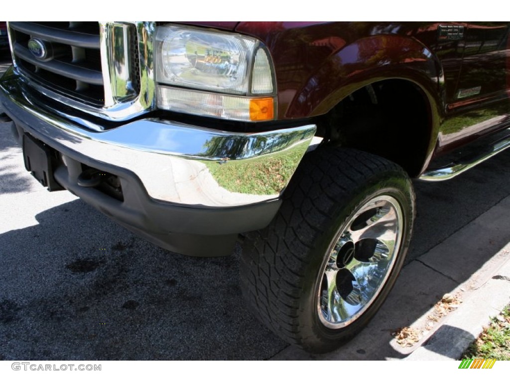 2004 F250 Super Duty Lariat Crew Cab 4x4 - Dark Toreador Red Metallic / Medium Flint photo #22