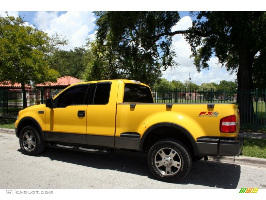 2004 F150 FX4 SuperCab 4x4 - Blazing Yellow / Black photo #6