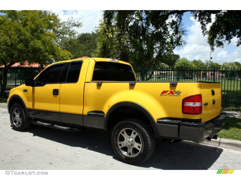 2004 F150 FX4 SuperCab 4x4 - Blazing Yellow / Black photo #7