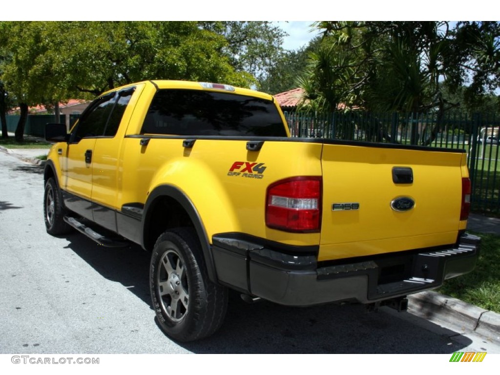 Blazing Yellow 2004 Ford F150 FX4 SuperCab 4x4 Exterior Photo #52644443