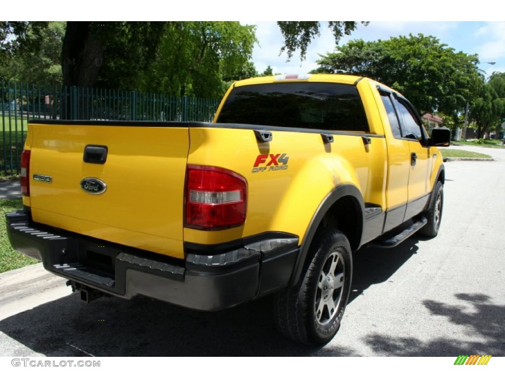 2004 F150 FX4 SuperCab 4x4 - Blazing Yellow / Black photo #10