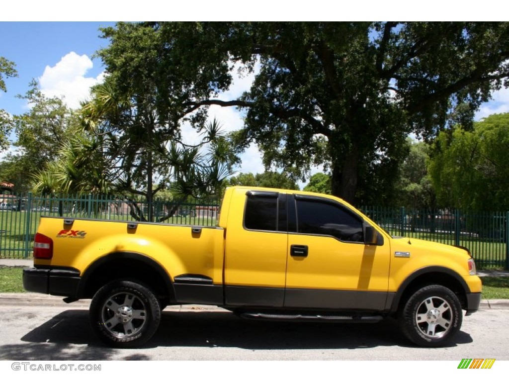 2004 F150 FX4 SuperCab 4x4 - Blazing Yellow / Black photo #13