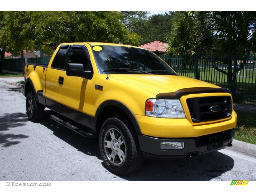 2004 F150 FX4 SuperCab 4x4 - Blazing Yellow / Black photo #18