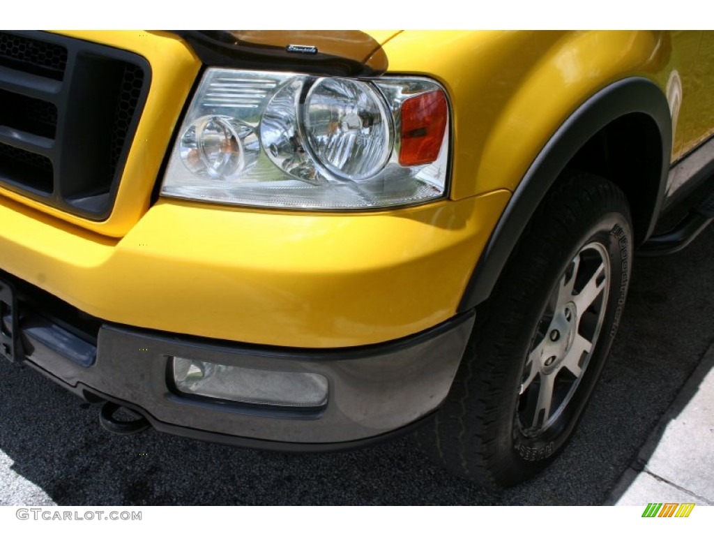 2004 F150 FX4 SuperCab 4x4 - Blazing Yellow / Black photo #24
