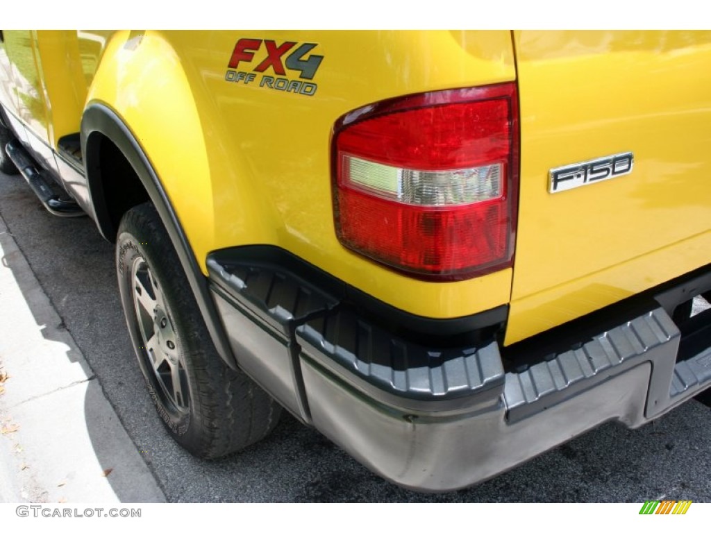 2004 F150 FX4 SuperCab 4x4 - Blazing Yellow / Black photo #25