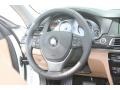 Saddle/Black 2012 BMW 7 Series 750i Sedan Steering Wheel