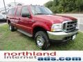 2003 Red Clearcoat Ford F250 Super Duty XLT SuperCab 4x4  photo #2