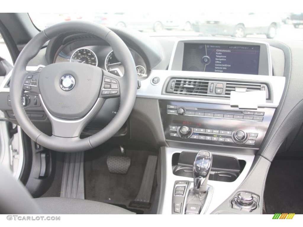 2012 BMW 6 Series 650i Convertible Black Nappa Leather Dashboard Photo #52649780