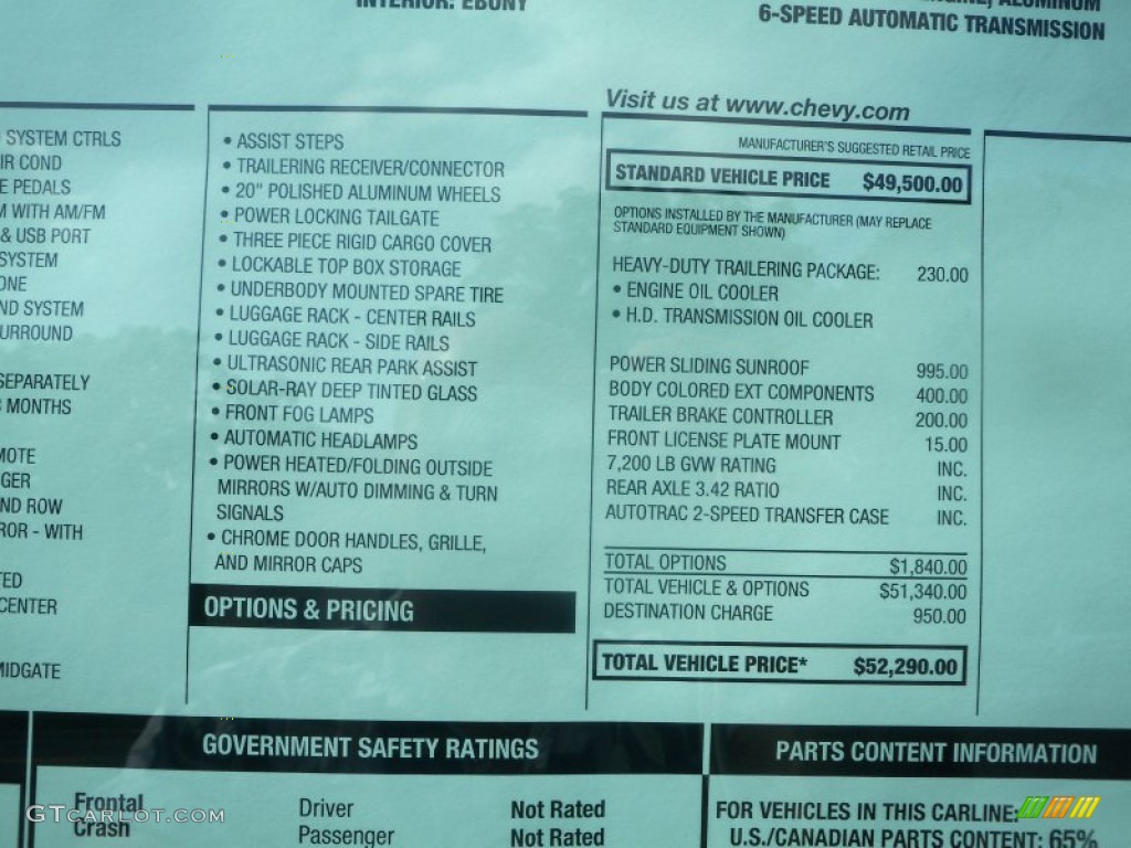 2011 Avalanche LTZ 4x4 - Black / Ebony photo #47