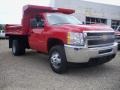 Victory Red - Silverado 3500HD Regular Cab 4x4 Chassis Dump Truck Photo No. 3