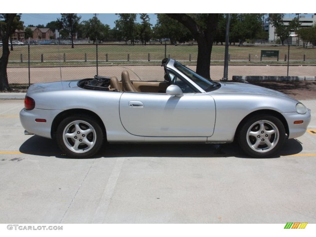 Highlight Silver Metallic 1999 Mazda MX-5 Miata LP Roadster Exterior Photo #52651052