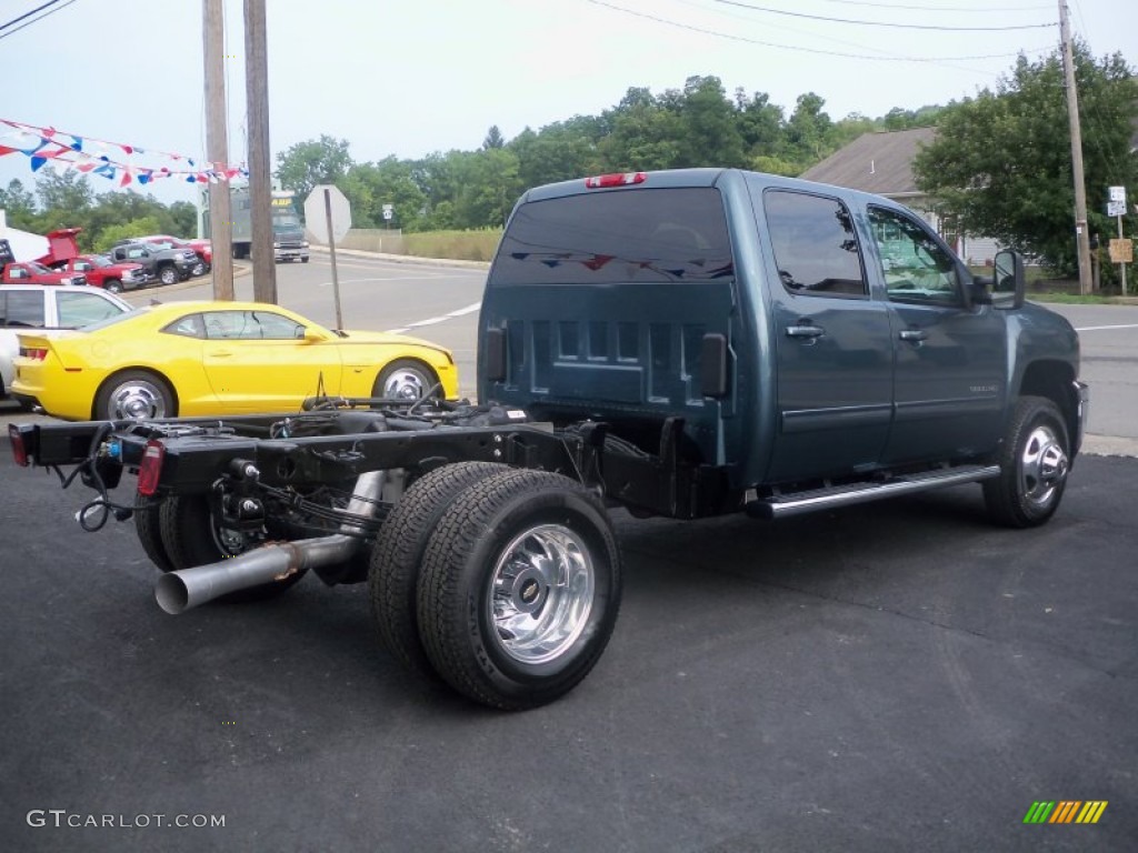 Blue Granite Metallic 2011 Chevrolet Silverado 3500HD LTZ Crew Cab 4x4 Exterior Photo #52651355
