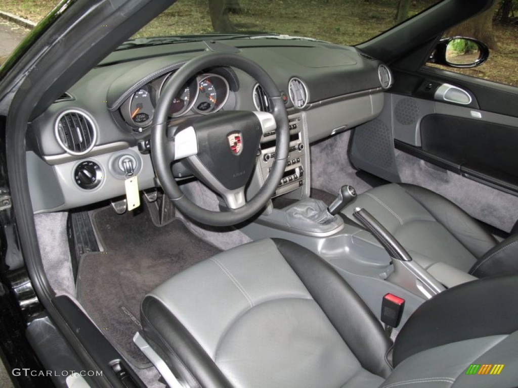 Black/Stone Grey Interior 2005 Porsche Boxster Standard Boxster Model Photo #52652000