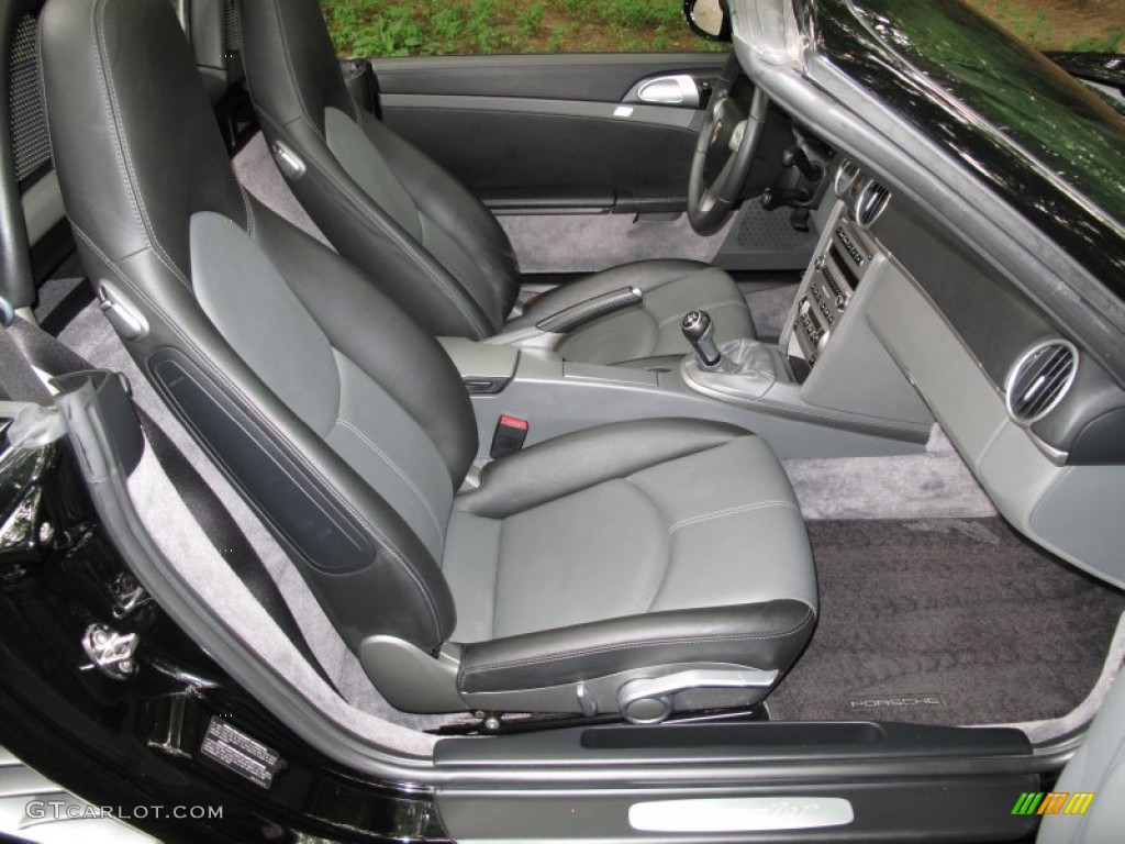 Black/Stone Grey Interior 2005 Porsche Boxster Standard Boxster Model Photo #52652060