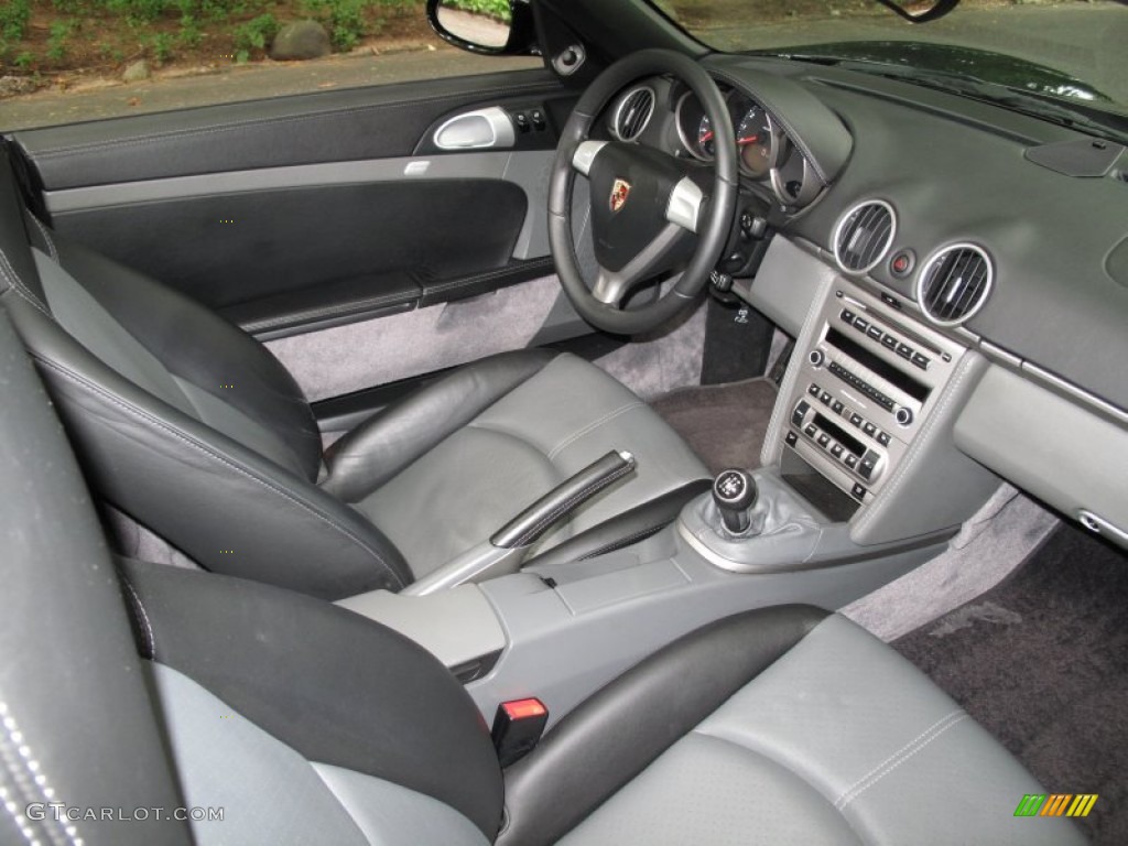 Black/Stone Grey Interior 2005 Porsche Boxster Standard Boxster Model Photo #52652066