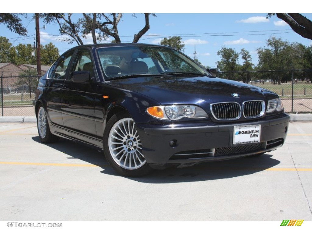2002 3 Series 330i Sedan - Orient Blue Metallic / Sand photo #1