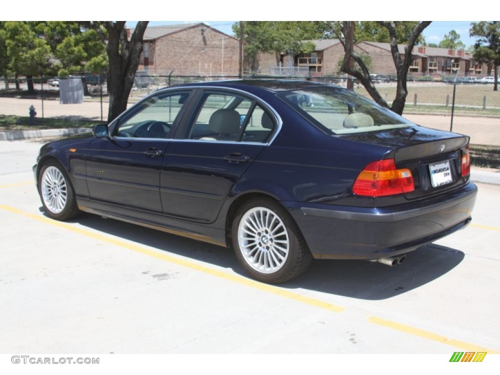 2002 3 Series 330i Sedan - Orient Blue Metallic / Sand photo #2