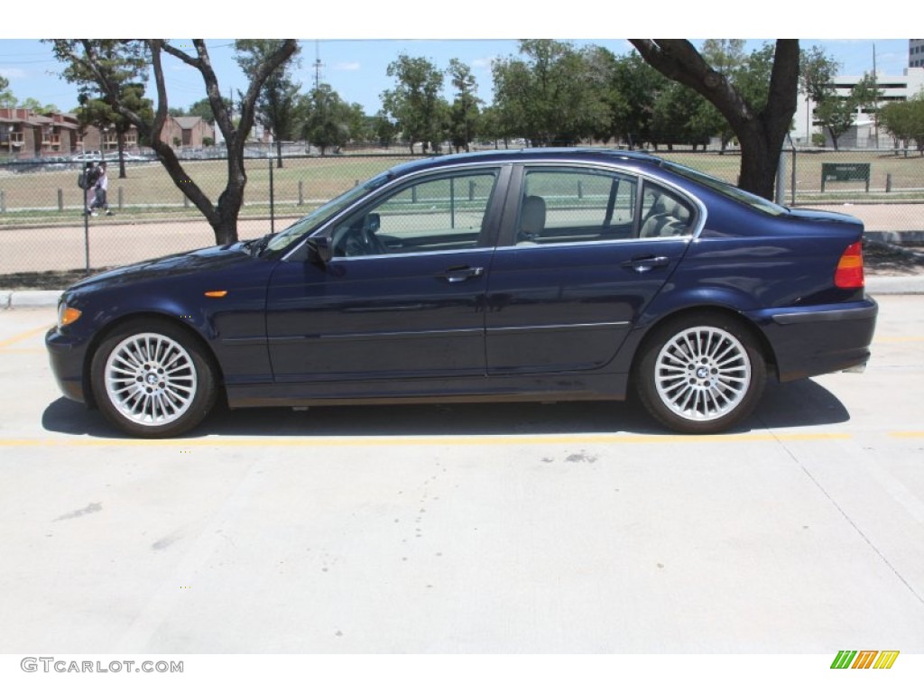 2002 3 Series 330i Sedan - Orient Blue Metallic / Sand photo #3