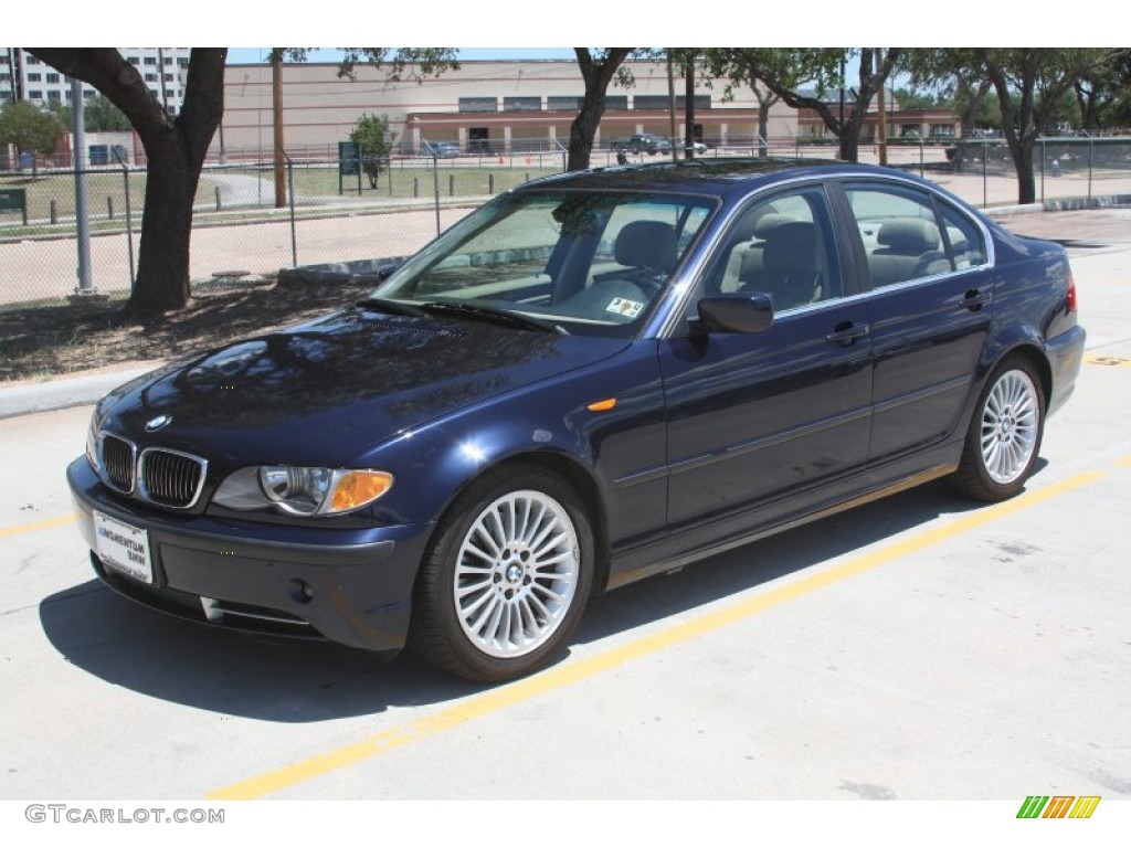 2002 3 Series 330i Sedan - Orient Blue Metallic / Sand photo #11