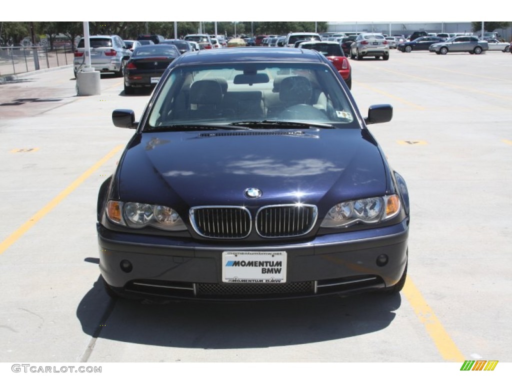 2002 3 Series 330i Sedan - Orient Blue Metallic / Sand photo #12