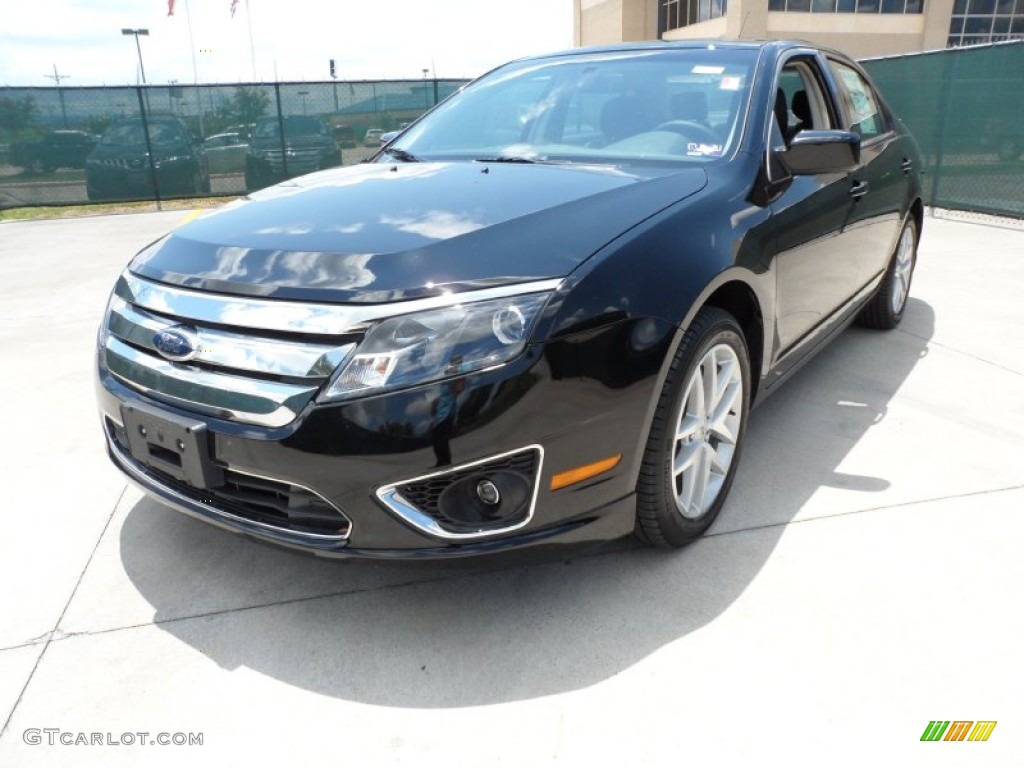 2012 Fusion SEL V6 - Black / Charcoal Black photo #7