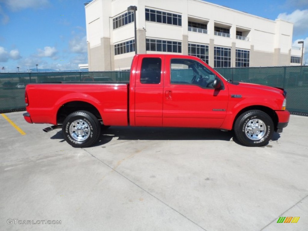 Red Clearcoat 2003 Ford F250 Super Duty XLT SuperCab Exterior Photo #52654532