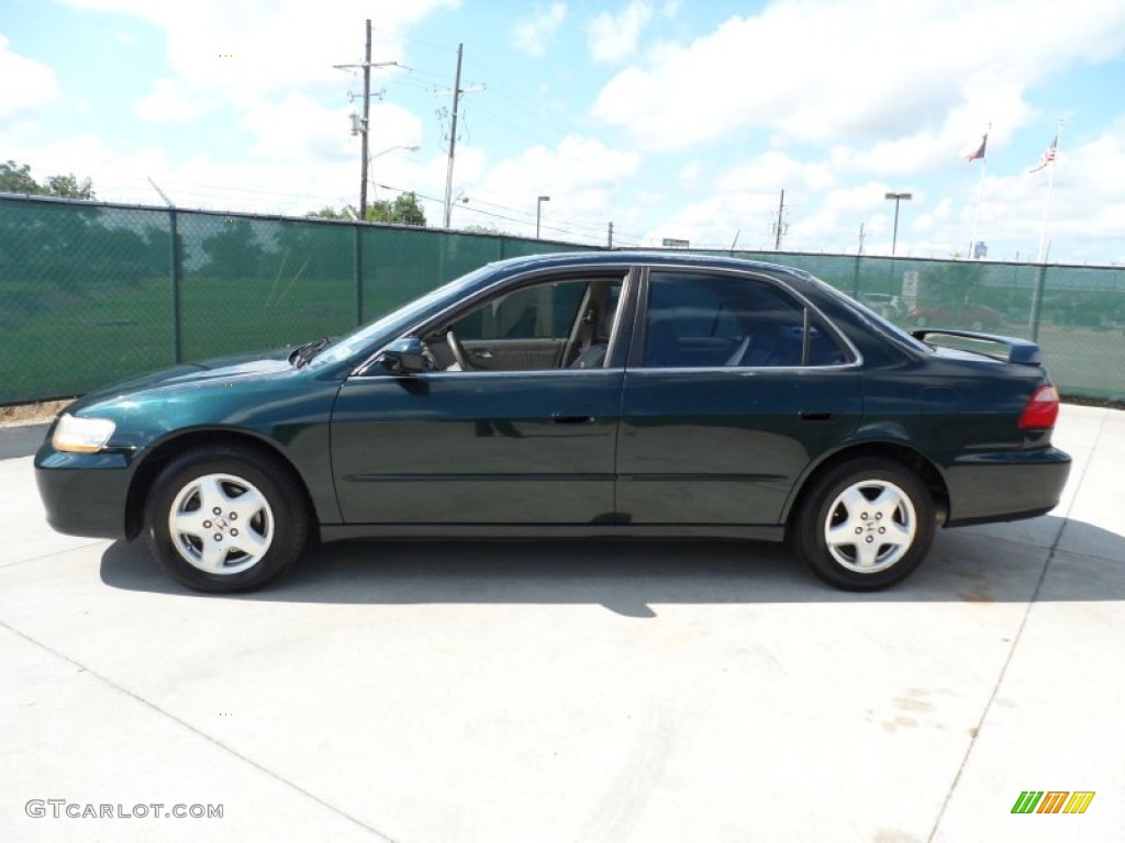 1998 Accord EX V6 Sedan - Dark Emerald Pearl / Ivory photo #6