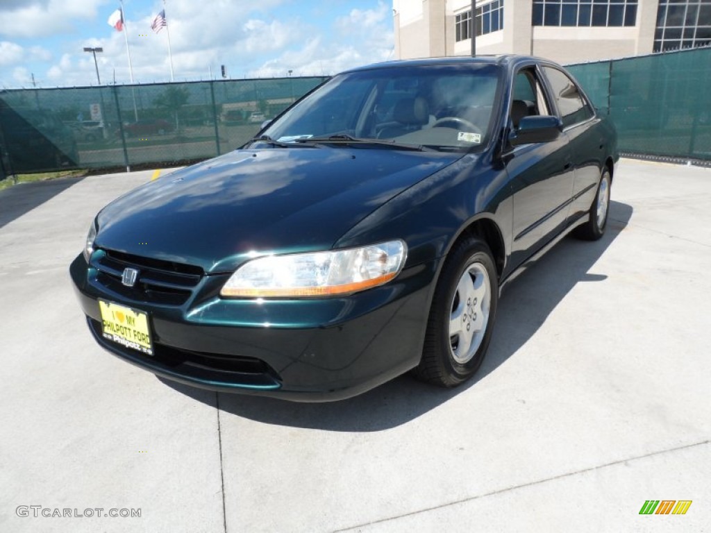 1998 Accord EX V6 Sedan - Dark Emerald Pearl / Ivory photo #7