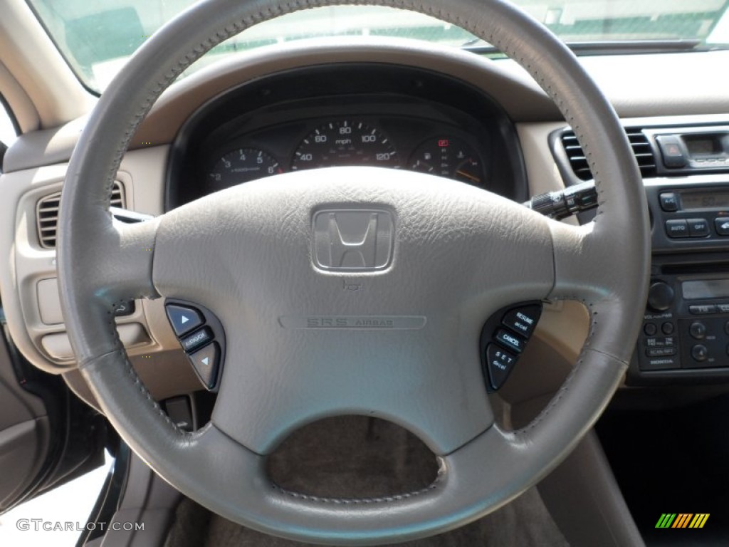 1998 Honda Accord EX V6 Sedan Ivory Steering Wheel Photo #52656449