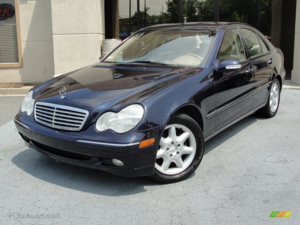 2001 C 240 Sedan - Midnight Blue / Java photo #2