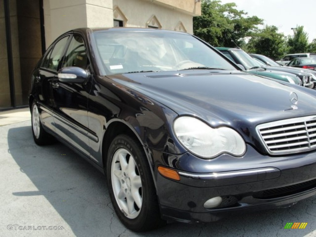 2001 C 240 Sedan - Midnight Blue / Java photo #3