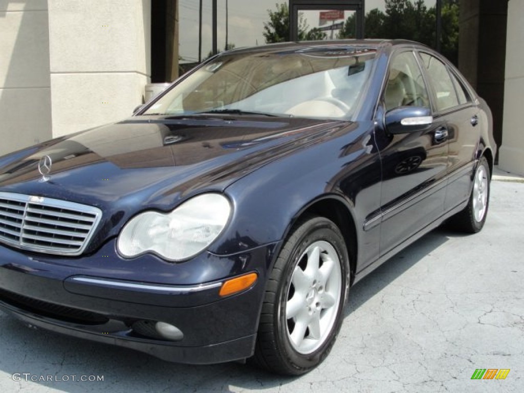 2001 C 240 Sedan - Midnight Blue / Java photo #4