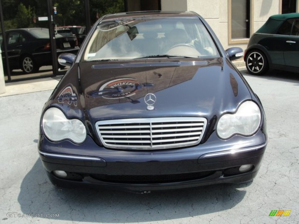 2001 C 240 Sedan - Midnight Blue / Java photo #5