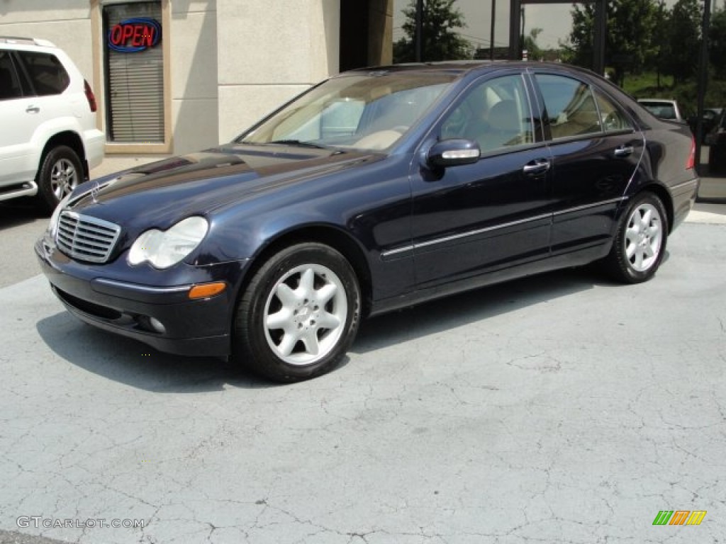 2001 C 240 Sedan - Midnight Blue / Java photo #6