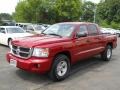 2008 Inferno Red Crystal Pearl Dodge Dakota SLT Crew Cab 4x4  photo #1