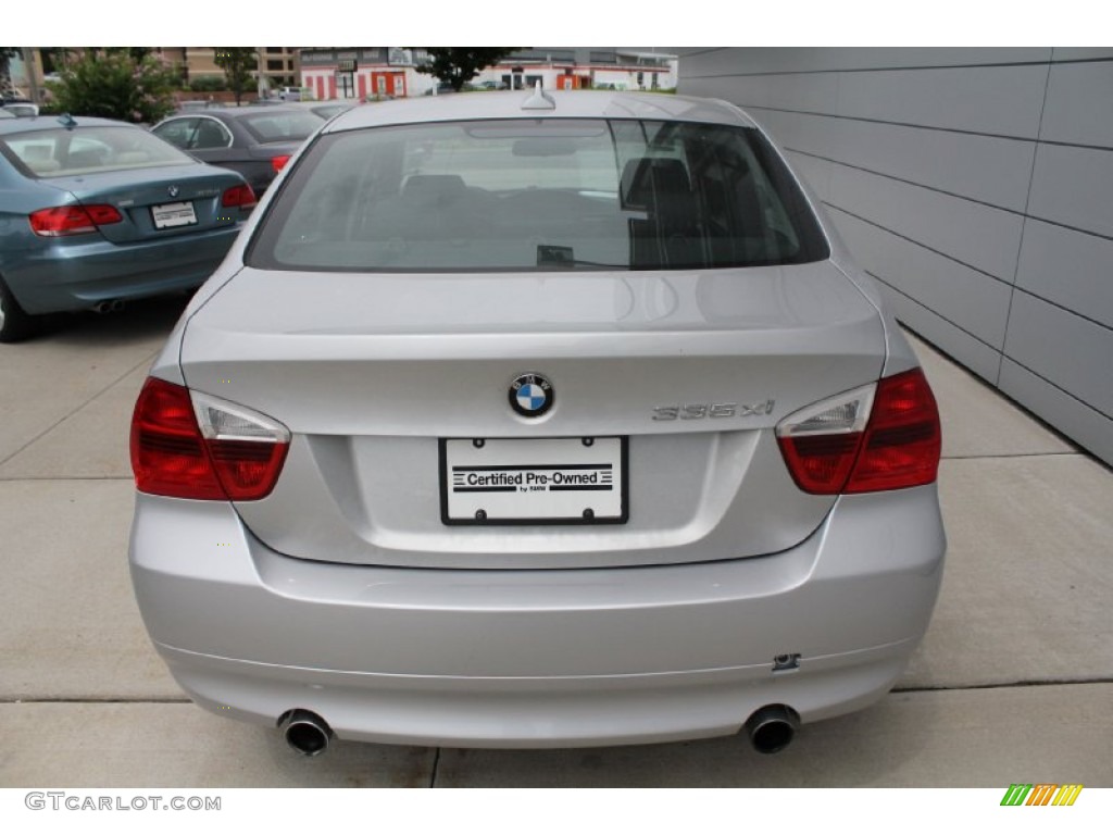 2008 3 Series 335xi Sedan - Titanium Silver Metallic / Black photo #4