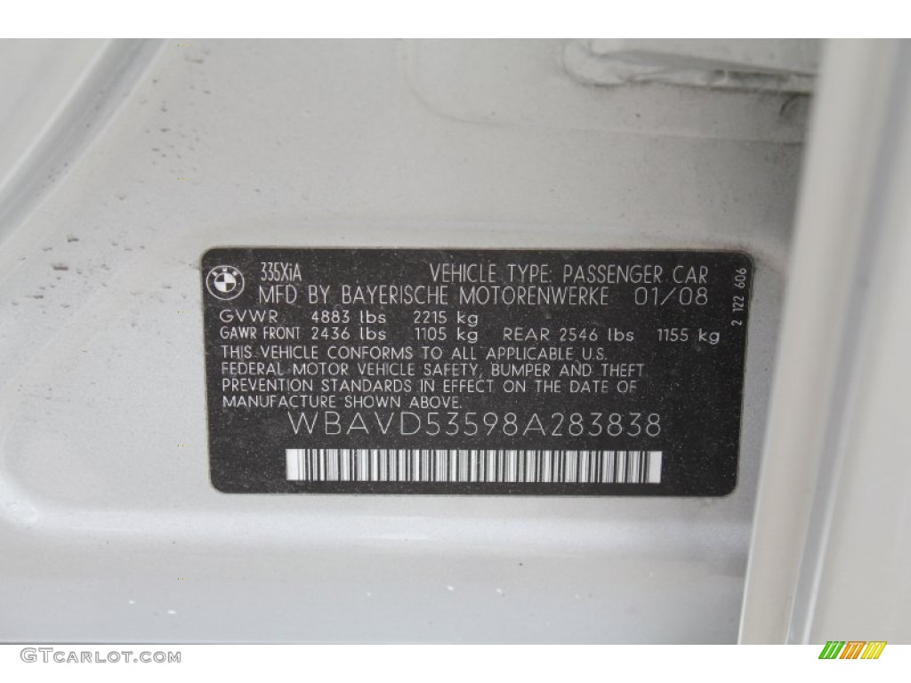 2008 3 Series 335xi Sedan - Titanium Silver Metallic / Black photo #16