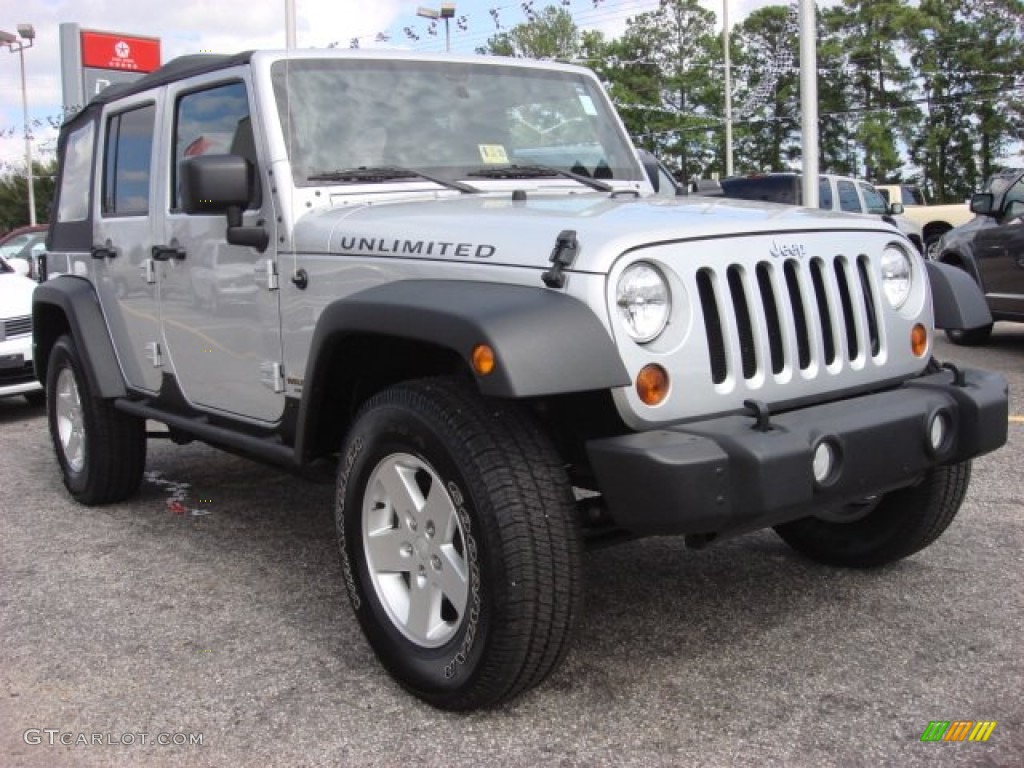 Bright Silver Metallic 2011 Jeep Wrangler Unlimited Sport 4x4 Exterior Photo #52663579