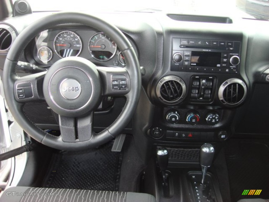 2011 Jeep Wrangler Unlimited Sport 4x4 Black Dashboard Photo #52663654