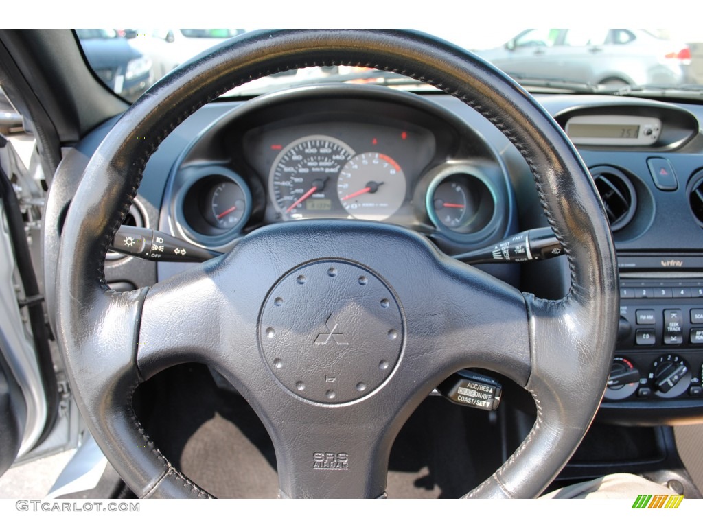 2003 Mitsubishi Eclipse Spyder GTS Midnight Steering Wheel Photo #52663945