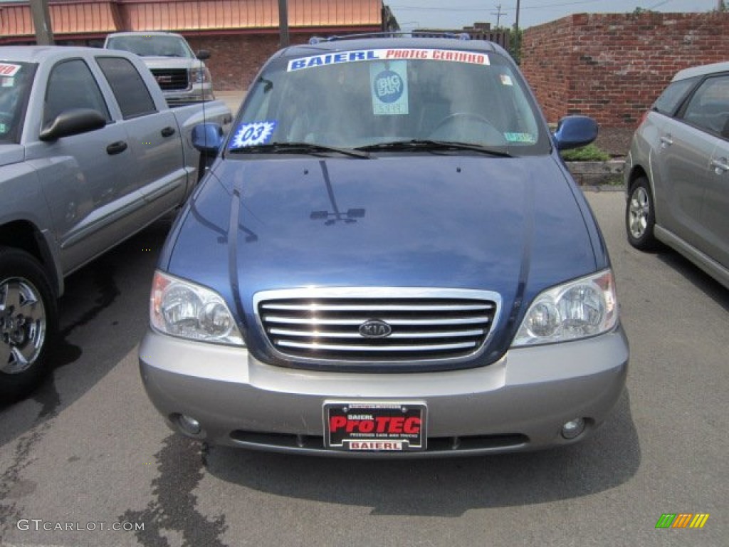 2003 Sedona EX - Blue Sapphire / Gray photo #2