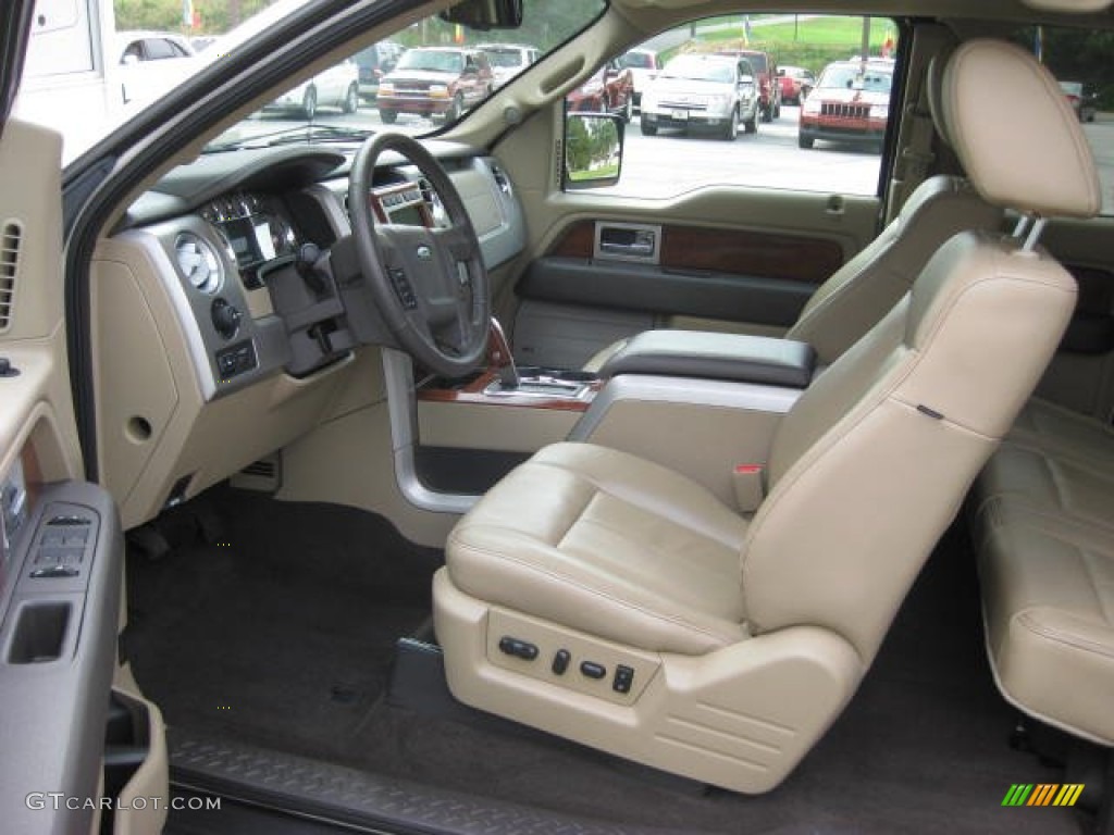 Camel/Tan Interior 2009 Ford F150 Lariat SuperCab 4x4 Photo #52666330