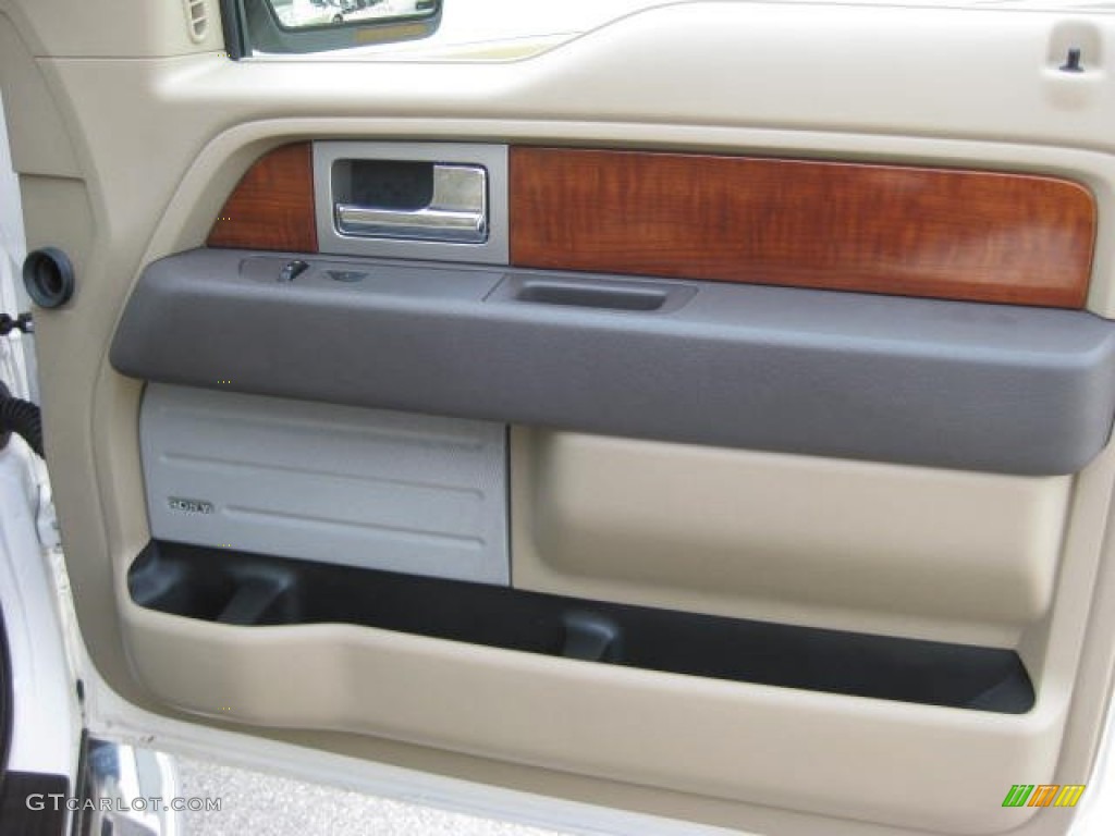 2009 Ford F150 Lariat SuperCab 4x4 Camel/Tan Door Panel Photo #52666450